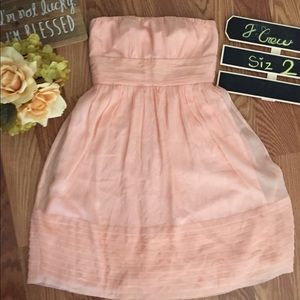 Coral Strapless Dress